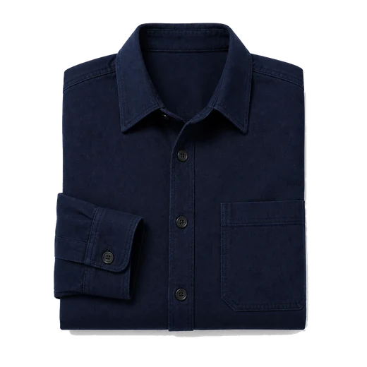 Navy cotton overshirt