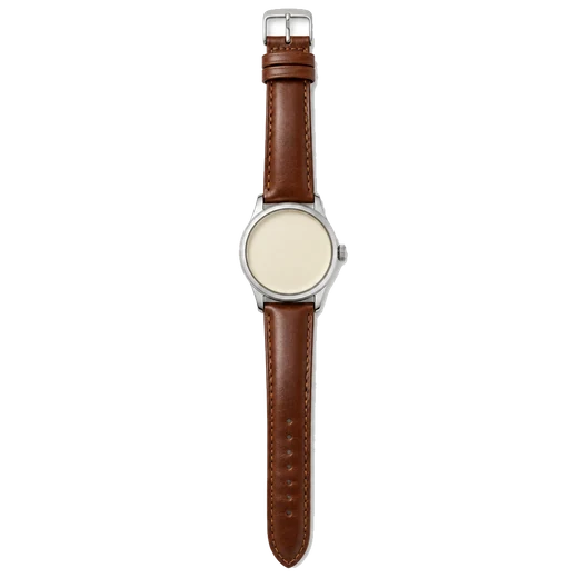Brown leather strap watch